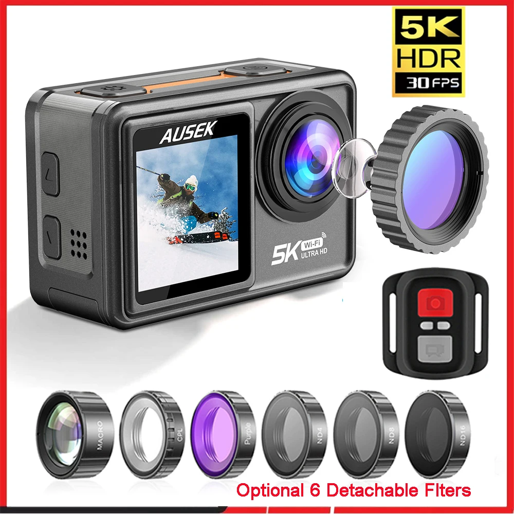 Webcam 4K - كاميرا أكشن AUSEK M81TR بدقة 5K