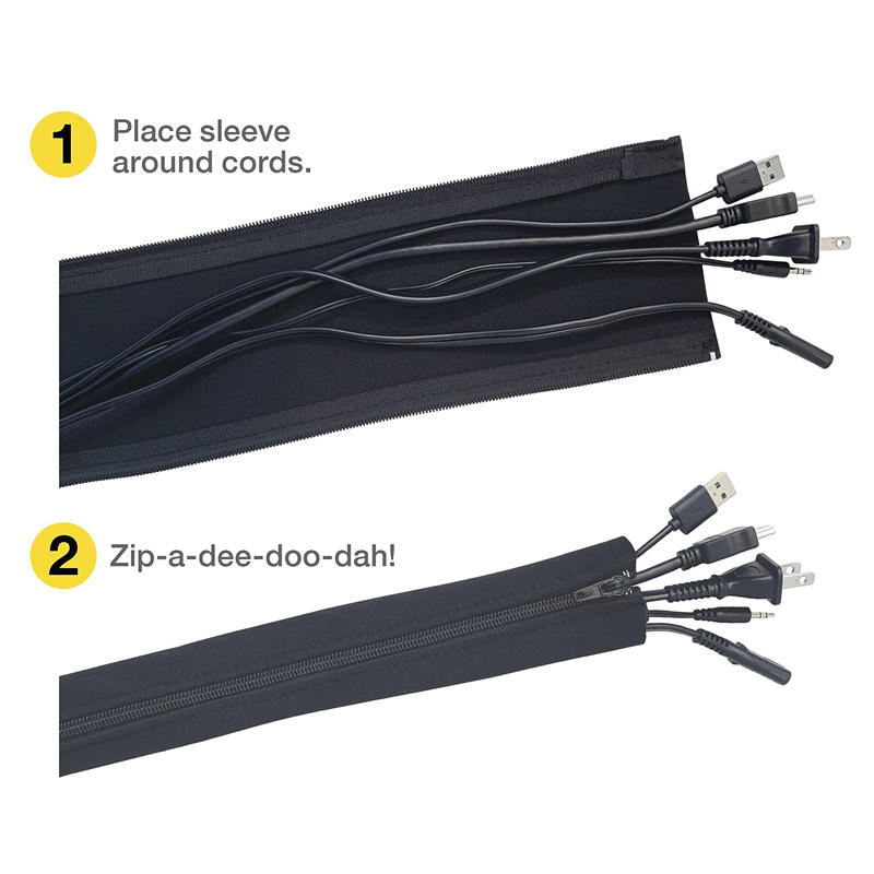 Cable Management Sleeve - 1/2/4 قطعة منظم سلك إدارة الكابلات