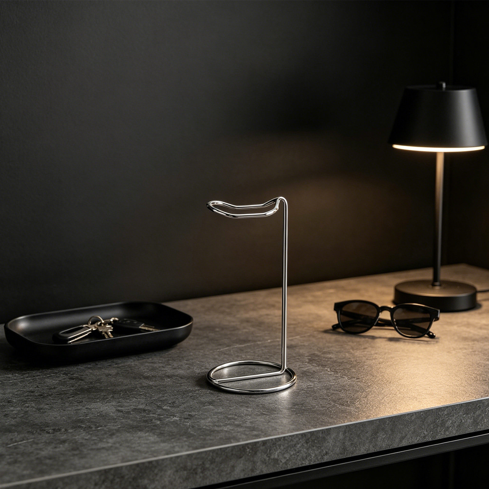 Headset Stand - حامل سماعات رأس معدني بسيط للمكتب،