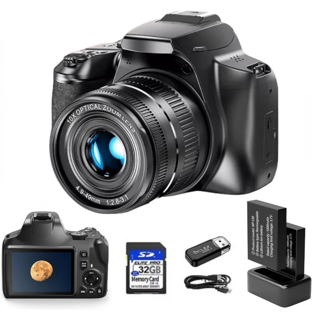 Webcam 4K - كاميرا رقمية 4K للتصوير الفوتوغرافي 10X