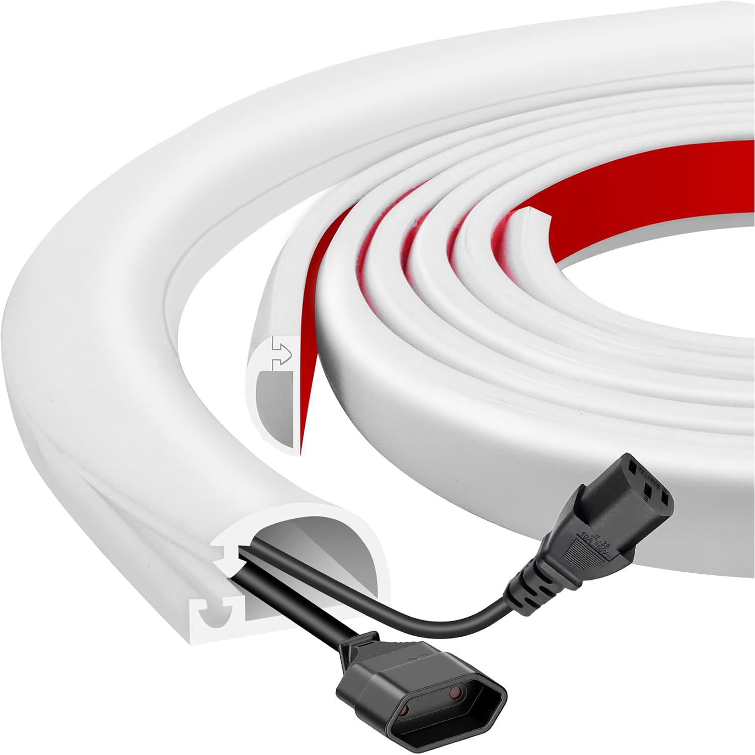 Cable Management Sleeve - غطاء سيليكون مرن ذاتي اللصق لإخفاء