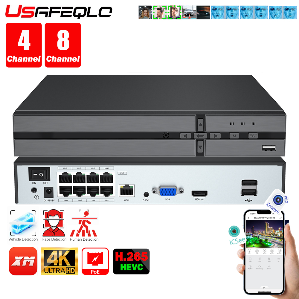 كشف الوجه H.265 8ch * 4K 4ch/8 - مراجعة Webcam 4K وسعره