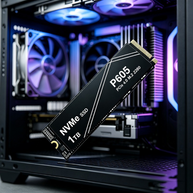 قرص SSD NVMe عالي السرعة P605  - مراجعة Pc Gaming Upgrades وسعره