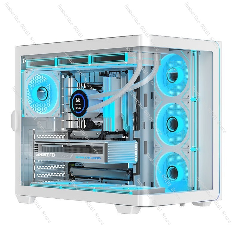 هيكل كمبيوتر مكتبي منحني بانور - مراجعة Pc Gaming Case وسعره