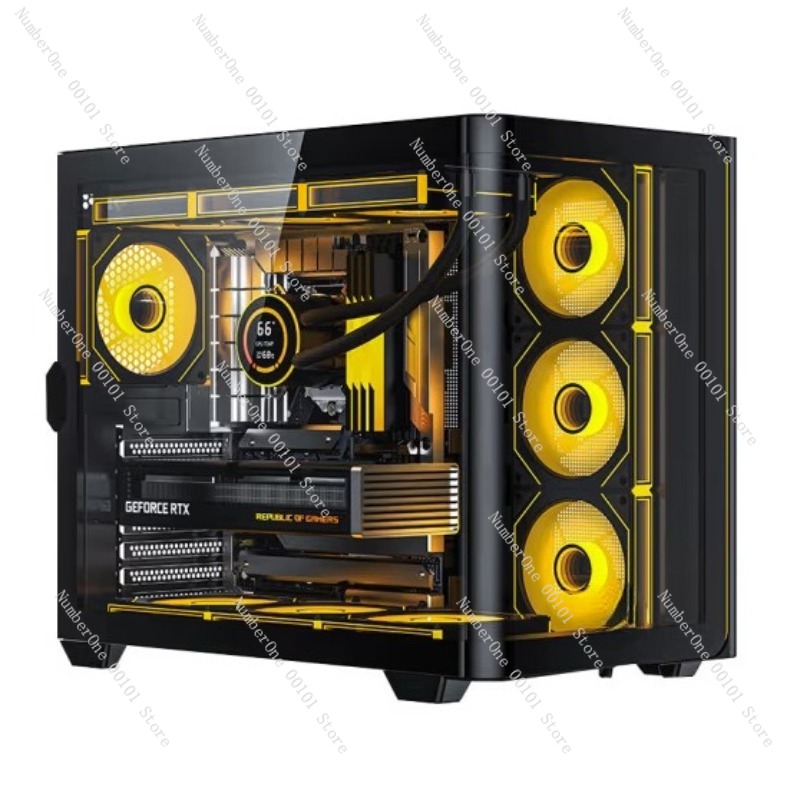 هيكل كمبيوتر مكتبي منحني بانور - مراجعة Pc Gaming Case وسعره