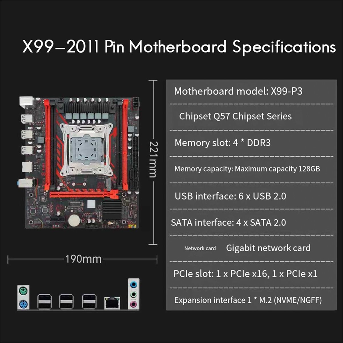 لوحة أم (A01R) X99 P3 LGA2011  - مراجعة Pc Gaming Ddr3 وسعره