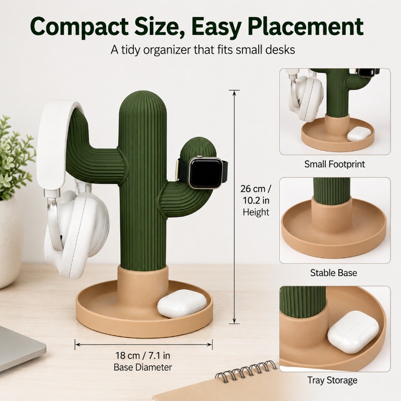 حامل سماعات رأس بتصميم صبار بس - مراجعة Headset Stand وسعره